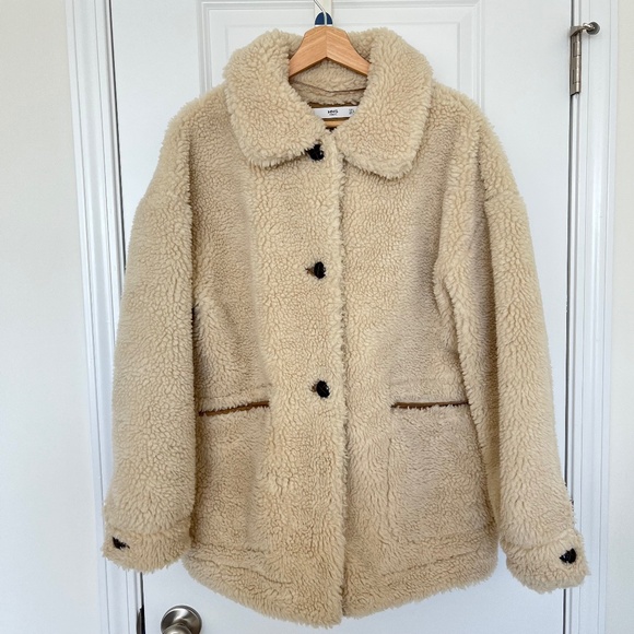 Mango Faux Shearling Teddy Coat - Picture 1 of 6